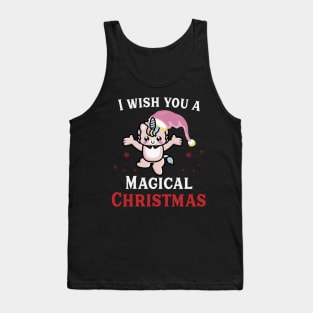 I Wish You a Magical Christmas Sweet Unicorn Tank Top